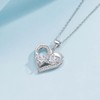 HAISWET Heart Necklace 925 Sterling Silver Necklace for Wife Clear