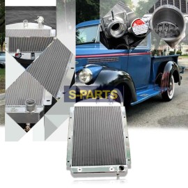 V4Motor 2 Row Aluminum Radiator DR 1941 1942 1943 1944 1945 1946 CHEVY TRUCK 4146CH