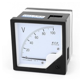 sourcing map DC 0-100V Analog Panel Voltmeter Voltage Meter Measurement Display Class 1.5 DE