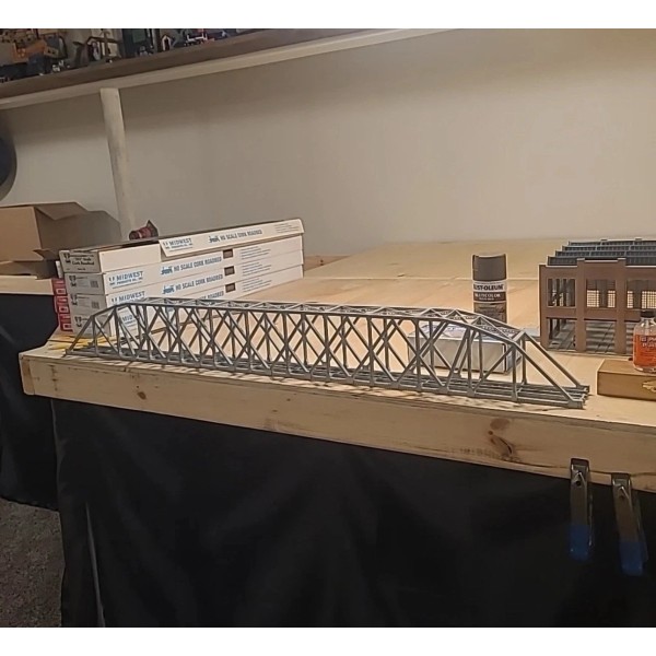 Unbranded HO SCALE 56.5 Inch ARCHED TRUSS BRIDGE Single Track