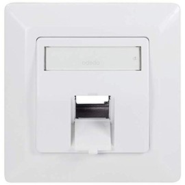 odedo Empty Box Connection Box for 1 Keystone Module Flush-Mounted White