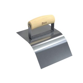 Bon Tool 12-414 6-Inch by 5-Inch Stainless Steel Curb Tool with 3-1/2-Inch Lip and 3-Inch Radius