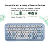 Onlywe Wireless Keyboard Mouse Set,2.4G Wireless, Sweet Color Prismatic 83-Keys,Silent