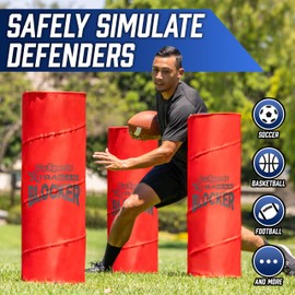 GoSports XTRAMAN Blocker Pop-Up Defenders 3 Pack - Regular Size Multi-Sport Blocking Dummy - Training Equipment for Basketball, Football, & Soccer