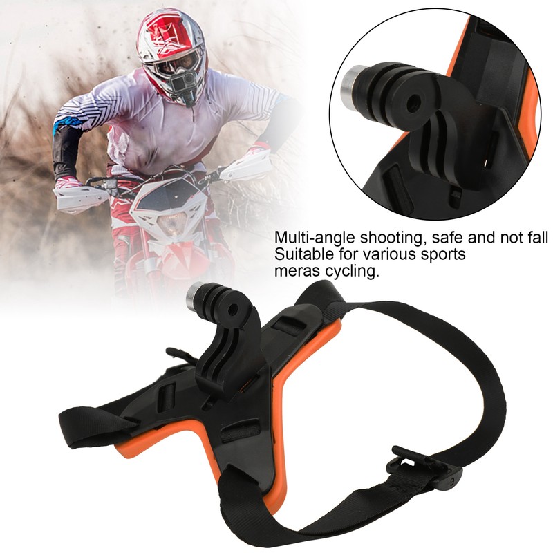 Motorcycle Helmet Front Chin Bracket Holder Fixed Strap Mount for
