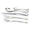 JANKNG 20-Piece 18/10 Stainless Steel Serrated Steak Knife Flatware Set,