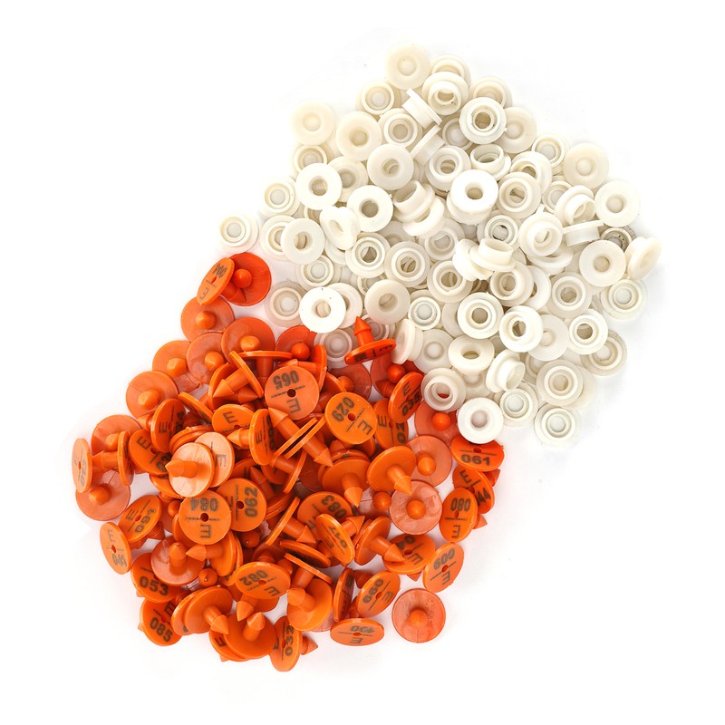100 Sets Rabbits Ear Tag Numbered Ear Marker Animal Identification
