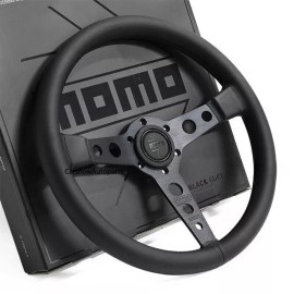 MOMO prototipo P5 Black Edition 350mm 14' Genuine Leather Sport Steering Wheel