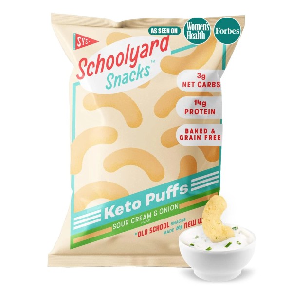 Schoolyard Sour Cream & Onion Protein Puffs - 14g Protein,