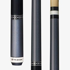 Players C603 Metallic Silver & Stealth Matte Wrap Pool/Billiards Cue Stick