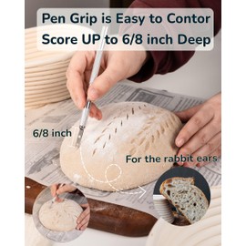 Opulere Bread Lame Sourdough Dough Scoring Tool, 11 Blades, with Cover, Sour Dough Bread Scorer Knife
