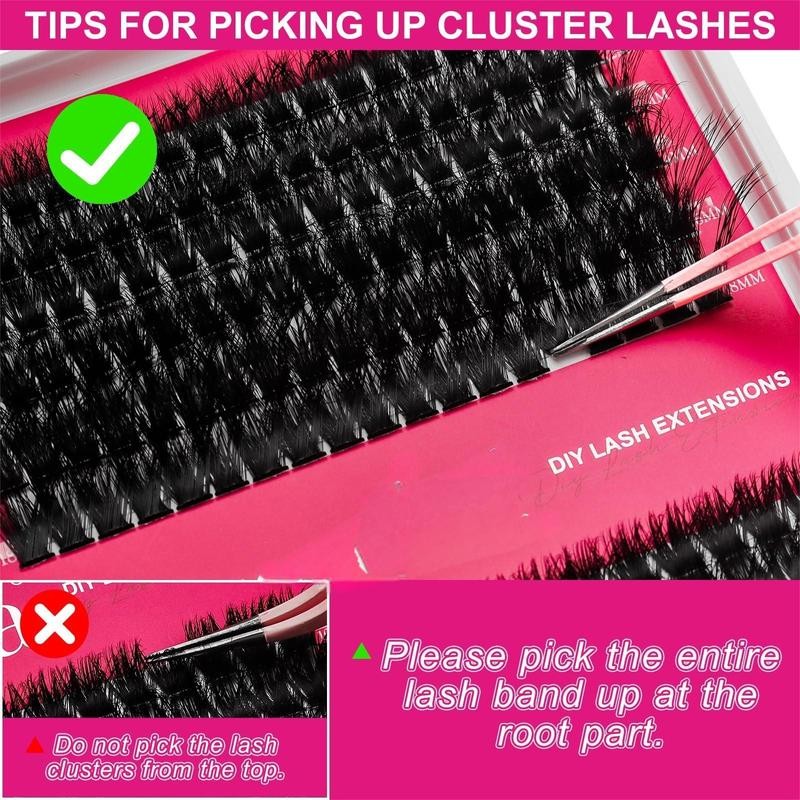 DIY Lash Clusters Kit Fluffy 80D 100D Individual Lashes D