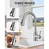 WEWE Kitchen Faucets with Pull Down Sprayer, Leak-Proof Stainless Steel