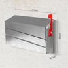 xhlokk Wall Mount Mailboxes, Stainless Steel Panel Metal Mailboxes for