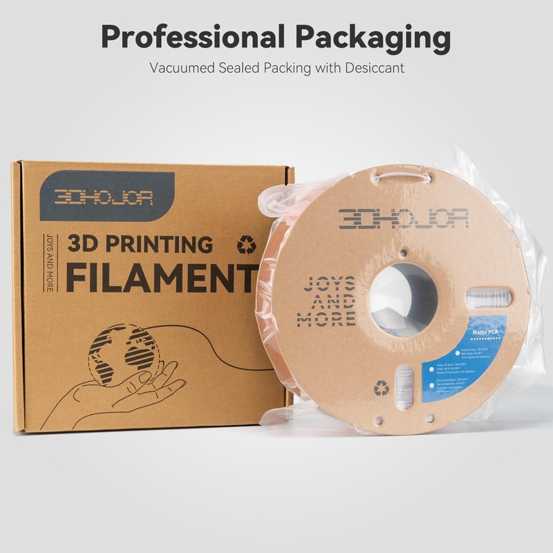 3DHoJor Matte PLA 3D Printing Filament Milky White,2KG
