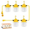 RIUVAO 50ft LED Construction String Lights,Super Bright 75W 7500LM Waterproof