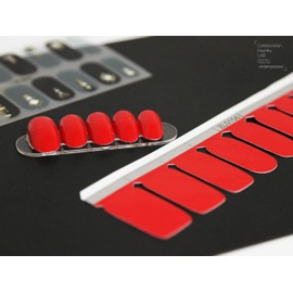 nanosase BNS Bundle, Stylish Nail Stickers, Spa Moisturizing Hand Mask (Mask+A05 Vermillion Red 1pk)