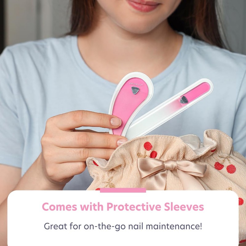 Bona Fide Beauty Czech Glass Ergo File Set (Pink)