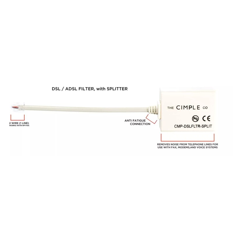 THE CIMPLE CO DSL Phone Line Filter - 2 Pack