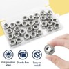 Hmevsafinect 50 Pack 8#32 Nylon Insert Lock Nuts,304 (A2-70) Stainless