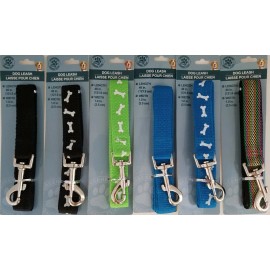 Greenbrier kennel Club Dog Leashes Leash Nylon Strap 1” x 48” Quick Release Buckle Select: Color - Turquoise