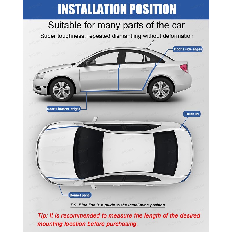 Universal Car Door Edge Protector w Hammer | Auto Anti-Scratch