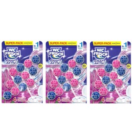 WC-Frisch Kraft Aktiv Duftspüler Blütenfrische, mit Lufterfrischer Effekt, 3er Pack (3 x 150 g)