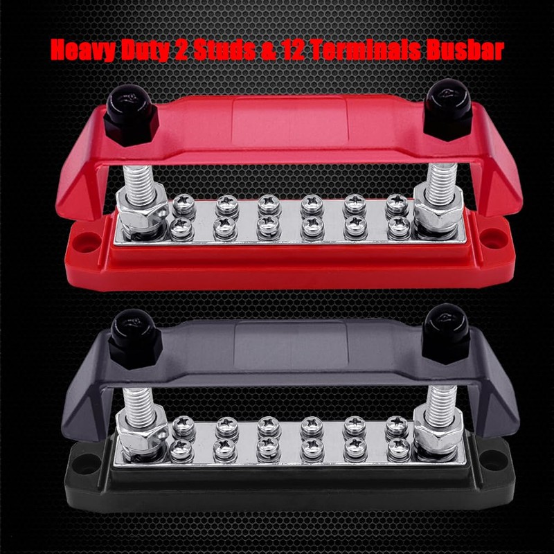 Ampper Power & Ground Distribution Block Bus Bar, 2 x