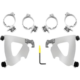 Memphis Shades Road Warrior Fairings Trigger-Lock Mounting Kits Compatible for Harley Davidson Softail Low Rider FXLR 2018–2020 - Polished
