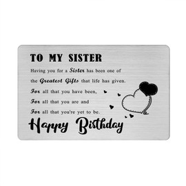 Richesele Birthday Card to My Sister - Sister Birthday Bday Greeting Card - Gifts for Sister Birthday - Birthday Gifts for Sister