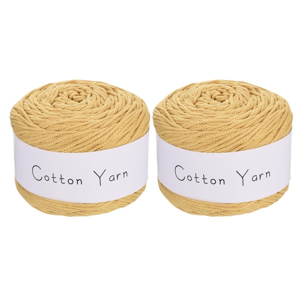 MECCANIXITY 2 Skein Cotton Yarn, 100% Cotton Chunky Yarn for