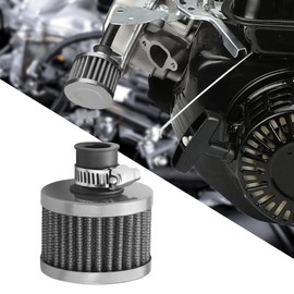 12mm Air Filter Intake Filter Breather, Valve Cover Breather, Mini Universal Motor Cone Cold Clean Air Intake Filter Turbo Vent Breather, Vehicle Engine Air Filters Suitable for Cars Motorcycles
