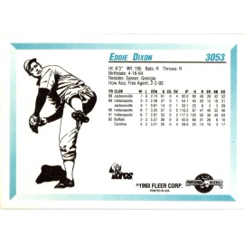 Eddie Dixon Signed 1993 Fleer ProCards Minor League #3053 Tucson Toros