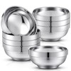 Funnymoom 8 Pack 24 oz Stainless Steel Bowls Double Walled