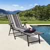 NUU GARDEN Outdoor Metal Chaise Lounge, Foldable and Assemble Free
