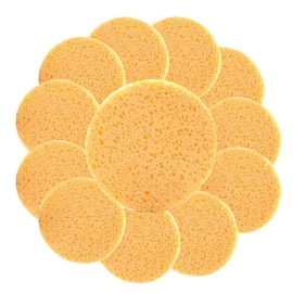 UOWAN 12 PCS Face Sponge, Natural Facial Make Up Cleansing Sponges Puff Reusable Round Cleaning Face Washing Sponge Pad Face Compressed Cellulose Facial Sponge For Face Cleaning Spa Makeup
