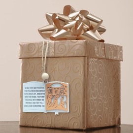 Nativity Wooden Ornament Set, Rustic Hanging Christmas Decorations with Raised Wooden Details, Religious Holiday Décor, Gift for Friends and Family (Ver 3)