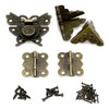 2 Sets Antique Wood Case Chest Box Hasp Latch Lock