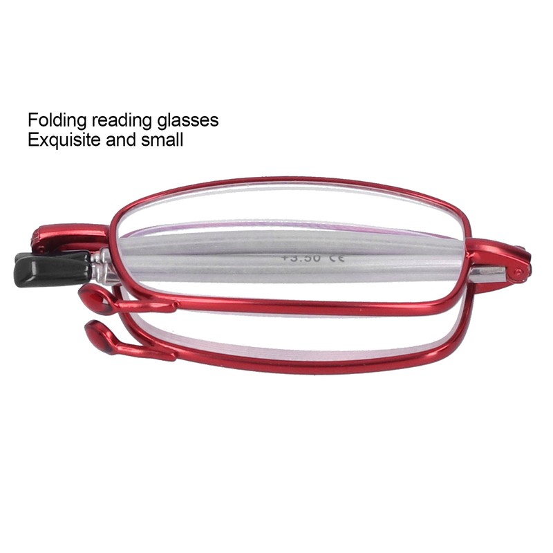 Elderly Foldable Reading Glasses Stainless Steel Blue Light Blocking Presbyopic