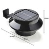 Solar Gutter Light Set of 3 Black or White Wireless
