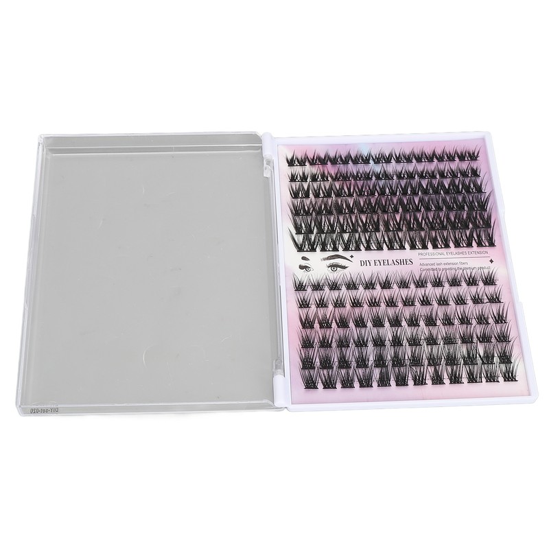 126 Cluster Lashes 10‑14mm Fluffy D Curl Individual Lashes for