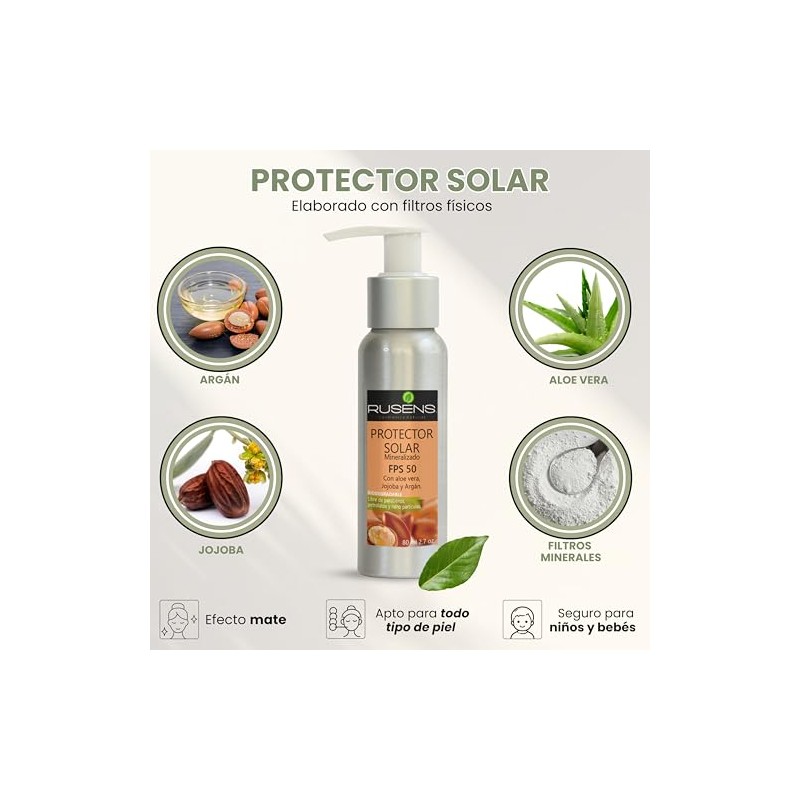 Rusens - Protector Solar Facial (Biodegradable) FPS 50 de Consistencia