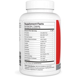 Silver Fern Brand Ultimate Digestive Enzyme Supplement - 4 Bottles - High Potency, Multi Enzyme - Maximum Digestive Comfort & Food Tolerance - Amylase, Protease, Cellulase, More