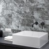 AULIGET 40-Piece Polished Grey Marble with Silver Peel and Stick