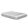 DuShow Satin Fitted Sheet King White,Silky Deep Pocket Satin Bed