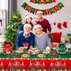 COSORO 137 * 274cm Plastic Christmas Tablecloths Party,Large Xmas Table