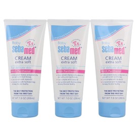 Sebamed Baby Cream Extra Soft 200mL Crema para bebé, Blanco, Paquete de 3