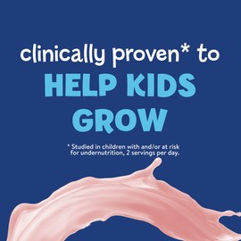 PediaSure Grow & Gain with Immune Support Shake Mix Powder, 23 Vitamins & Minerals, 6g Protein, Non-GMO, Gluten-Free, Strawberry, 14.1 oz Can, Pack of 3—24 Servings