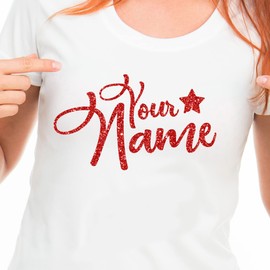 Custom name decal, Iron on name decal, Custom iron on name transfer.