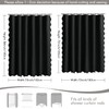 MIULEE 84" Long Scalloped Shower Curtain Linen Textured with 12